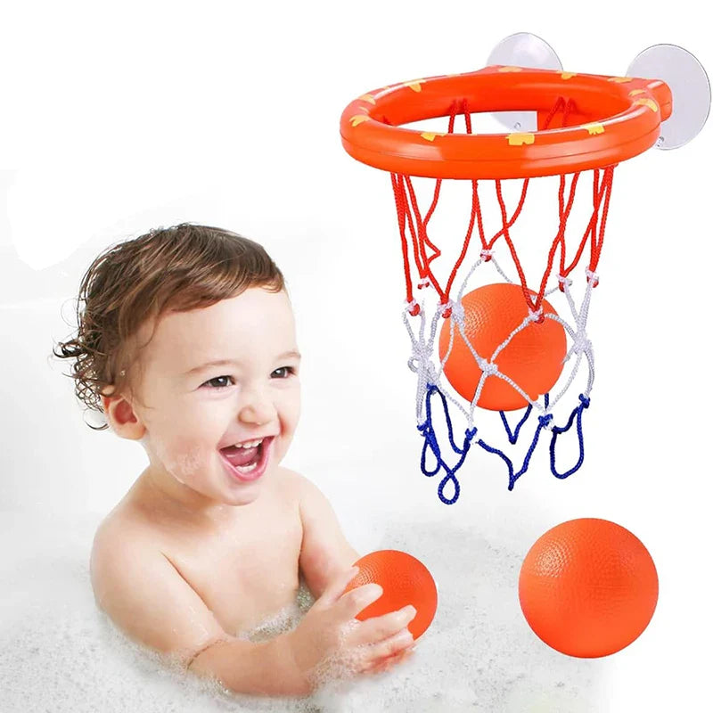 Kid Bath Basketball Hoop Bathtub Water Play Toys Baby Bath Toy Toddler Bathroom Suction Cup Shooting Basket for Gift