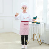 Kid Costume for Chef Uniform Jacket Hat Aprone Children Cosplay Kitchen Restaurant Clothes Performan0 ce Boys Girls Cook Costume