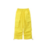 Kid Hip Hop Clothing Crop Top Streetwear Dopamine Tactical Yellow Cargo Pants For Girl Jazz Dance Costume Clothes New