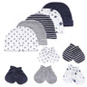 Kiddiezoom 10Pcs/lot Newborn Cap+Gloves Set Baby Boy Clothes Accesories 100% Cotton Beanies Hospital Hat and Mittens Suit 0-6M