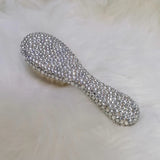 Kids Baby Girl Brush wool Comb Crystal Rhinestones Pearl Bling Hair Care Curler Infant Christening Gift Sparkly Head Massager