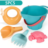 Kids Beach Toy Sandbox Set Outdoor Sand Soft Silicone Sand Digging Tools Beach Game Summer Water Bathroom Toys Gift For Children