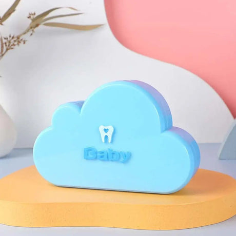 Kids Chinese Text Tooth Storage Holder Cloud Shaped Milk Teeth Case Baby Tooth Box Tooth Storage Box Lanugo Bottle