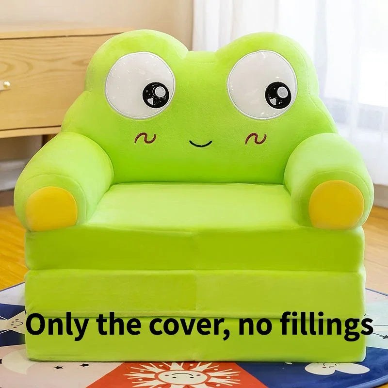 Kids Couch Children Sofa Cover Cartoon Lazy Folding Small Sofas Bed Girl Princess Baby Toddler Dual-purpose Kids Chair Furniture