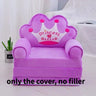 Kids Couch Children Sofa Cover Cartoon Lazy Folding Small Sofas Bed Girl Princess Baby Toddler Dual-purpose Kids Chair Furniture