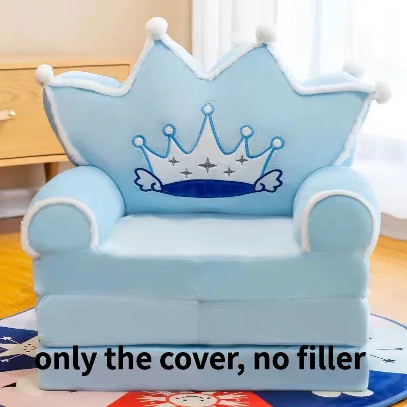 Kids Couch Children Sofa Cover Cartoon Lazy Folding Small Sofas Bed Girl Princess Baby Toddler Dual-purpose Kids Chair Furniture