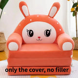 Kids Couch Children Sofa Cover Cartoon Lazy Folding Small Sofas Bed Girl Princess Baby Toddler Dual-purpose Kids Chair Furniture