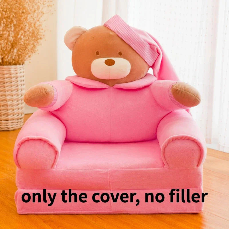 Kids Couch Children Sofa Cover Cartoon Lazy Folding Small Sofas Bed Girl Princess Baby Toddler Dual-purpose Kids Chair Furniture