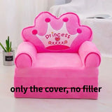 Kids Couch Children Sofa Cover Cartoon Lazy Folding Small Sofas Bed Girl Princess Baby Toddler Dual-purpose Kids Chair Furniture