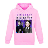 Kids Full Sleeve Top Spring Autumn Wednesday Addams Family Sweatshirts Boys Hoodies Pullover Sport Costumes Girls Casual Outwear