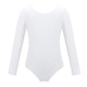 Kids Girls Ballet Leotards Gymnastics Costume Long Sleeve Solid Color Dance Leotard Bodysuit Ballet Dress Dance Training Wear