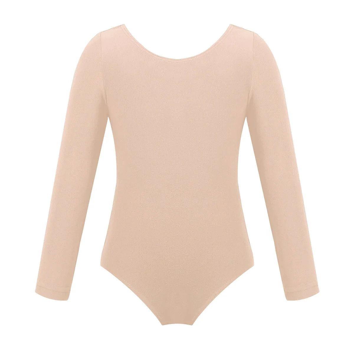 Kids Girls Ballet Leotards Gymnastics Costume Long Sleeve Solid Color Dance Leotard Bodysuit Ballet Dress Dance Training Wear