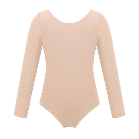 Kids Girls Ballet Leotards Gymnastics Costume Long Sleeve Solid Color Dance Leotard Bodysuit Ballet Dress Dance Training Wear