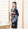 Kids Girls Novelty National Japan Kimono Traditional Yukata Dress Satin Silk Luxury Oriental Bath Robe with Obi Performance