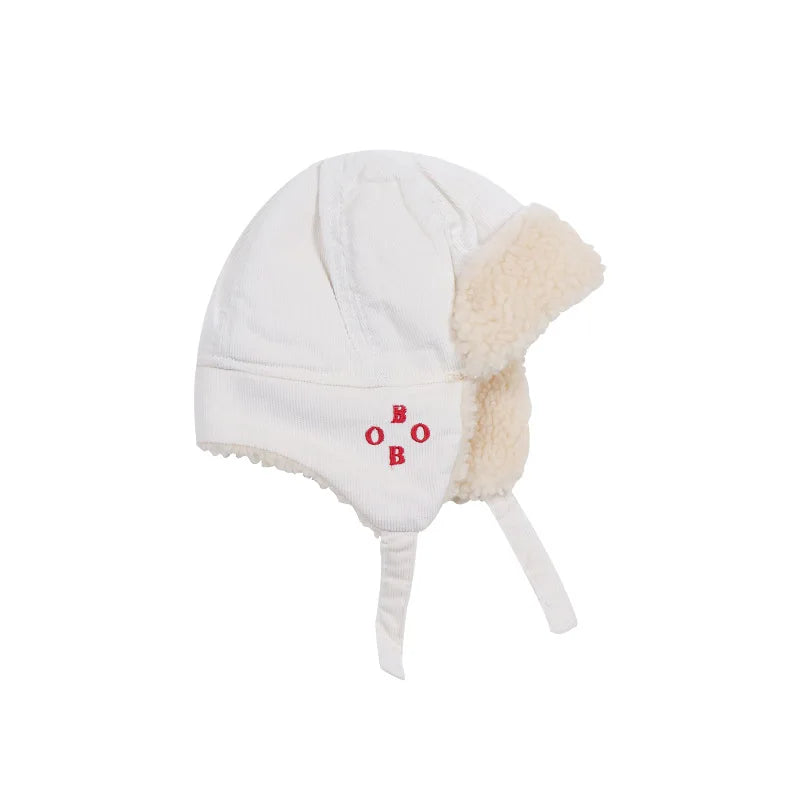 Kids Hat 2023 Autumn Winter StRafina Boys Girls Knitted Hat Baseball Cap Baby Gloves Scarf Muffler Children Hunting Cap Bag