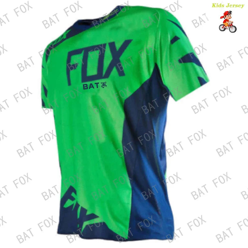 Kids Motocross Jersey Downhill Cycling Jerseys MTB BAT Fox Mountain Bike Shirt Motorcycle Kids T-Shirt Cycling Clothing