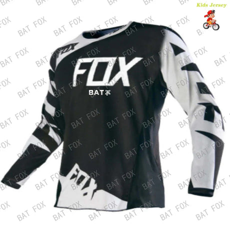 Kids Motocross Jersey Downhill Cycling Jerseys MTB BAT Fox Mountain Bike Shirt Motorcycle Kids T-Shirt Cycling Clothing