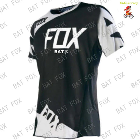 Kids Motocross Jersey Downhill Cycling Jerseys MTB BAT Fox Mountain Bike Shirt Motorcycle Kids T-Shirt Cycling Clothing