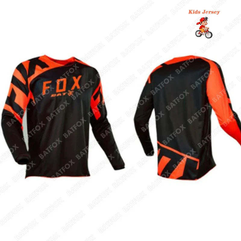 Kids Off Road Racing T-shirt BATFOX Downhill Jersey MTB Bike Jersey Children's Motocross Jersey DH MX child motocross clothes