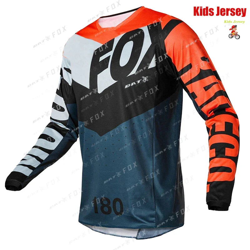 Kids Off Road Racing T-shirt BATFOX Downhill Jersey MTB Bike Jersey Children's Motocross Jersey DH MX child motocross clothes