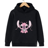 Kids Stitch Hoodies Spring Autumn Fashion Children Pullover Long Sleeves Cotton Sweatshirts Printing Boys Girls Stitch Tops