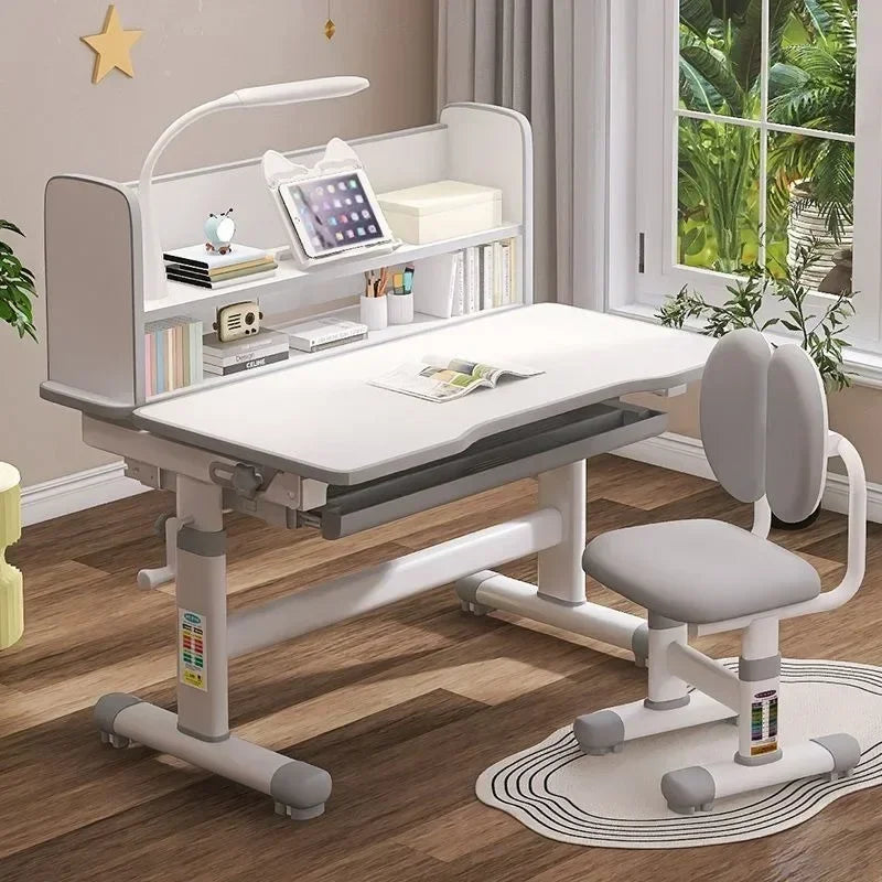 Kids' Table Chair Sets, Kids' Desks Chair, Height Adjustable Ergonomic Children Study Desk Table Computer Workstation