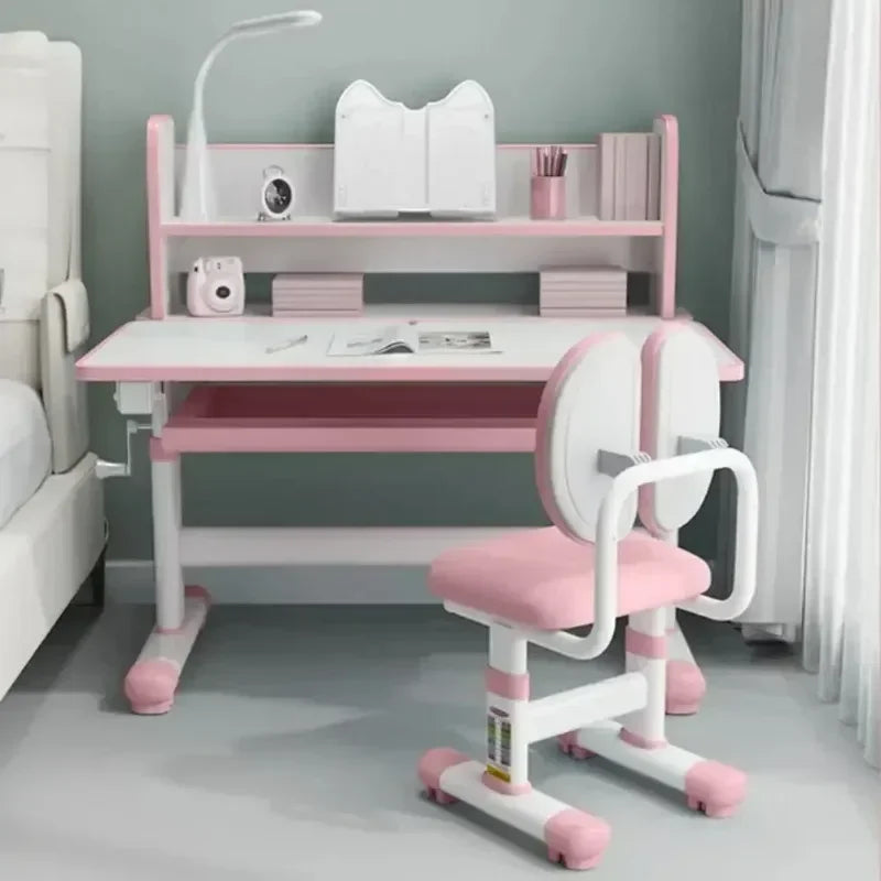 Kids' Table Chair Sets, Kids' Desks Chair, Height Adjustable Ergonomic Children Study Desk Table Computer Workstation