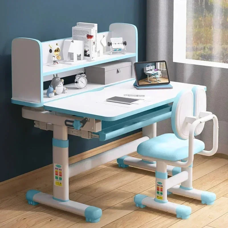 Kids' Table Chair Sets, Kids' Desks Chair, Height Adjustable Ergonomic Children Study Desk Table Computer Workstation