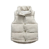 Kids Vest Jackets For Girls Outerwear Winter Thick Plus Velvet Boy Jacket New Year Costumes Warm Coats Baby Children Hooded Vest