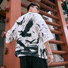 Kimono Man Japanese Clothes Yukata Male Samurai Costume Haori Obi Beach Men's Kimono Cardigan Japanese Streetwear Jacket 1001