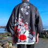 Kimono Man Japanese Clothes Yukata Male Samurai Costume Haori Obi Beach Men's Kimono Cardigan Japanese Streetwear Jacket 1001