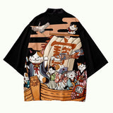 Kimono Man Japanese Clothes Yukata Male Samurai Costume Haori Obi Beach Men's Kimono Cardigan Japanese Streetwear Jacket 1001