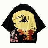 Kimono Man Japanese Clothes Yukata Male Samurai Costume Haori Obi Beach Men's Kimono Cardigan Japanese Streetwear Jacket 1001