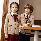 Kindergarten uniforms,autumn winter school clothes suit,children's clothes school uniforms,class uniform,English style knitwear.