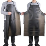 Kitchen Apron PVC Leather Waterproof Apron Anti Fouling Oil-proof Restaurant Cooking Chef Black Apron Kitchen Baking Accessories