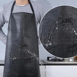 Kitchen Apron PVC Leather Waterproof Apron Anti Fouling Oil-proof Restaurant Cooking Chef Black Apron Kitchen Baking Accessories