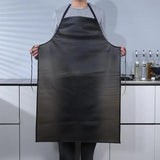 Kitchen Apron PVC Leather Waterproof Apron Anti Fouling Oil-proof Restaurant Cooking Chef Black Apron Kitchen Baking Accessories