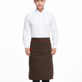 Kitchen Cooking Apron Work Dining Half-length Long Waist Apron Catering Chefs Hotel Waiter Uniform Essential Supplies embroidery