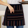 Kitchen Cooking Apron Work Dining Half-length Long Waist Apron Catering Chefs Hotel Waiter Uniform Essential Supplies embroidery