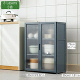 Kitchen Slim Tall Floor Cabinet, Freestanding Storage Organizer Unit Cupboard with Drawers for Living Room Bathroom