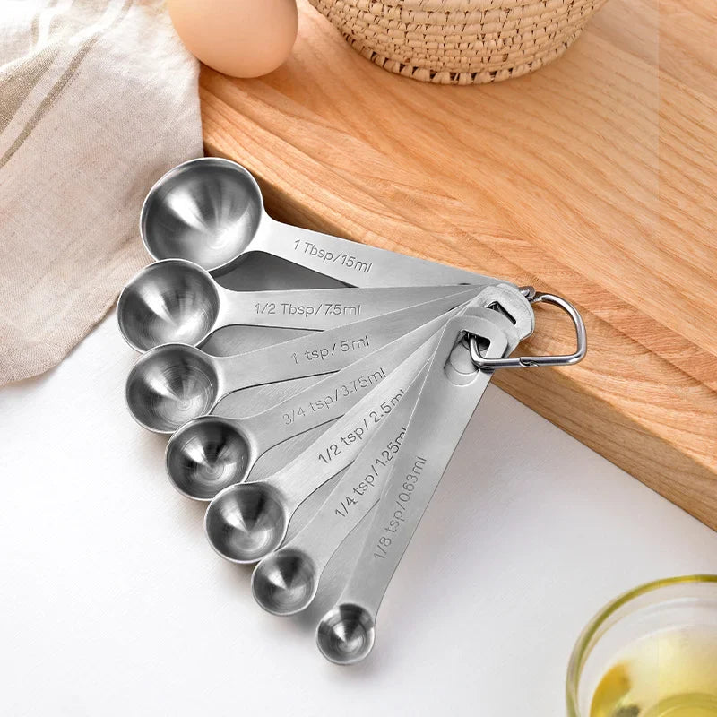 Kitchen Stainless Steel Measuring Cup Bakeware Measuring Spoon Set Flour Grams Cooking Baking Measurements 14lbs With Scale