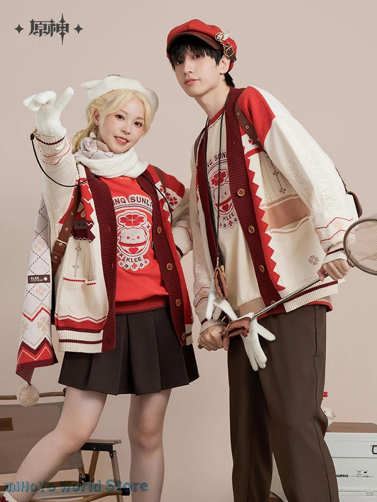 Klee Knitwear MiHoYo Official Genuine Genshin Impact Klee Theme Impression Series Knitted Cardigan Doujin Klee Birthday Gifts