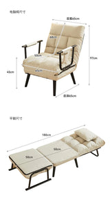 Korea Lunch Break Folding Sofa Bed Office Nap Artifact Integrated Dual-purpose Computer Chair Folding Recliner Sitting and Lying