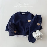 Korean Baby Clothes Suit Autumn New Baby Girls Clothes Suit Cub Embroidery Cute Baby Boys Sweatshirt Pants 2-piece Newborn Suit