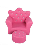 Korean Children's Furniture Chair Quality Crown Combination Sofa with Stool Children Seat Sofa Set 58x40.5x48cm 4 Colors