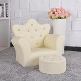 Korean Children's Furniture Chair Quality Crown Combination Sofa with Stool Children Seat Sofa Set 58x40.5x48cm 4 Colors