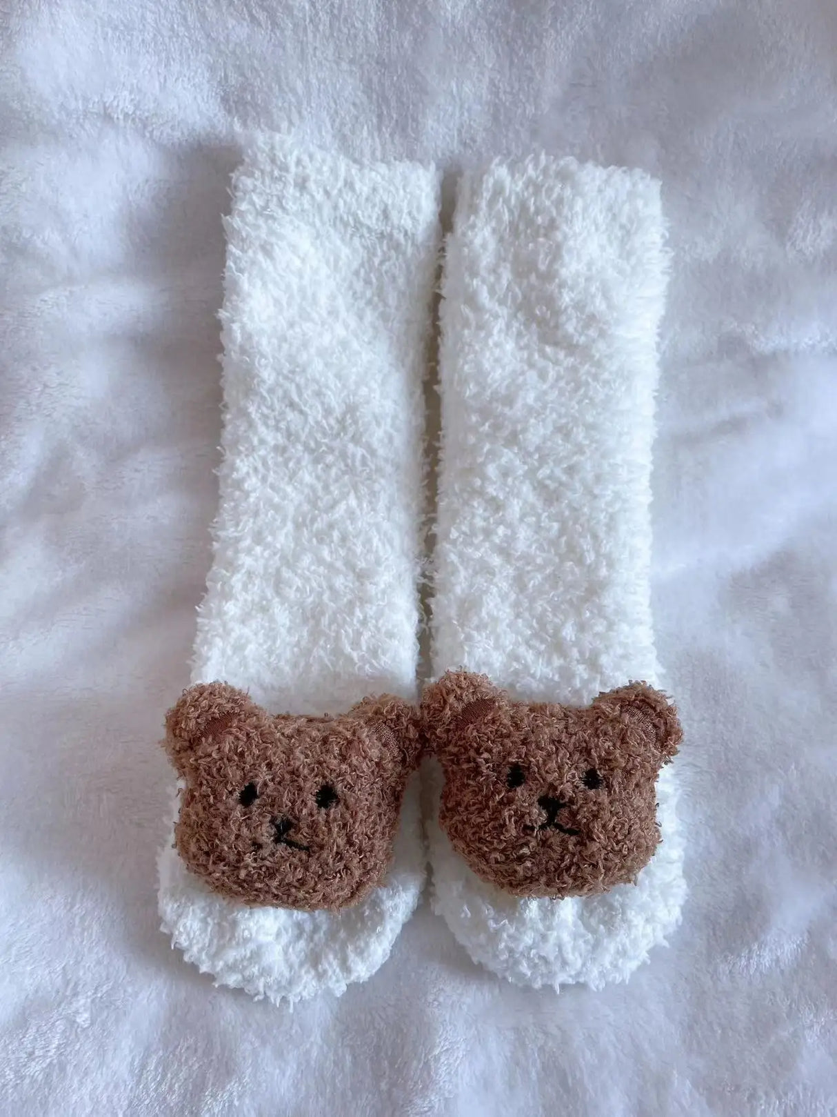 Korean Cute Baby Socks Thick Warm Toddler White Autumn Winter PlushKnee High Baby Long Tube Socks Newborn Anti Slip Floor Socks