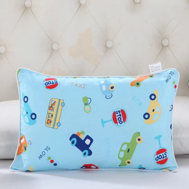 Korean Cute Style Pure Cotton Infant Pillowcase Cartoon Pattern Children Pillow Covers Kindergarten Baby Sleeping Pillow Case