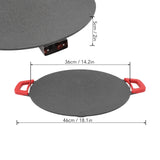 Korean Grill Pan Electric Round Comal BBQ Griddle Plate with Non Stick Coating AU Plug 220V Black cookware bbq