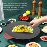 Korean Grill Pan Electric Round Comal BBQ Griddle Plate with Non Stick Coating AU Plug 220V Black cookware bbq